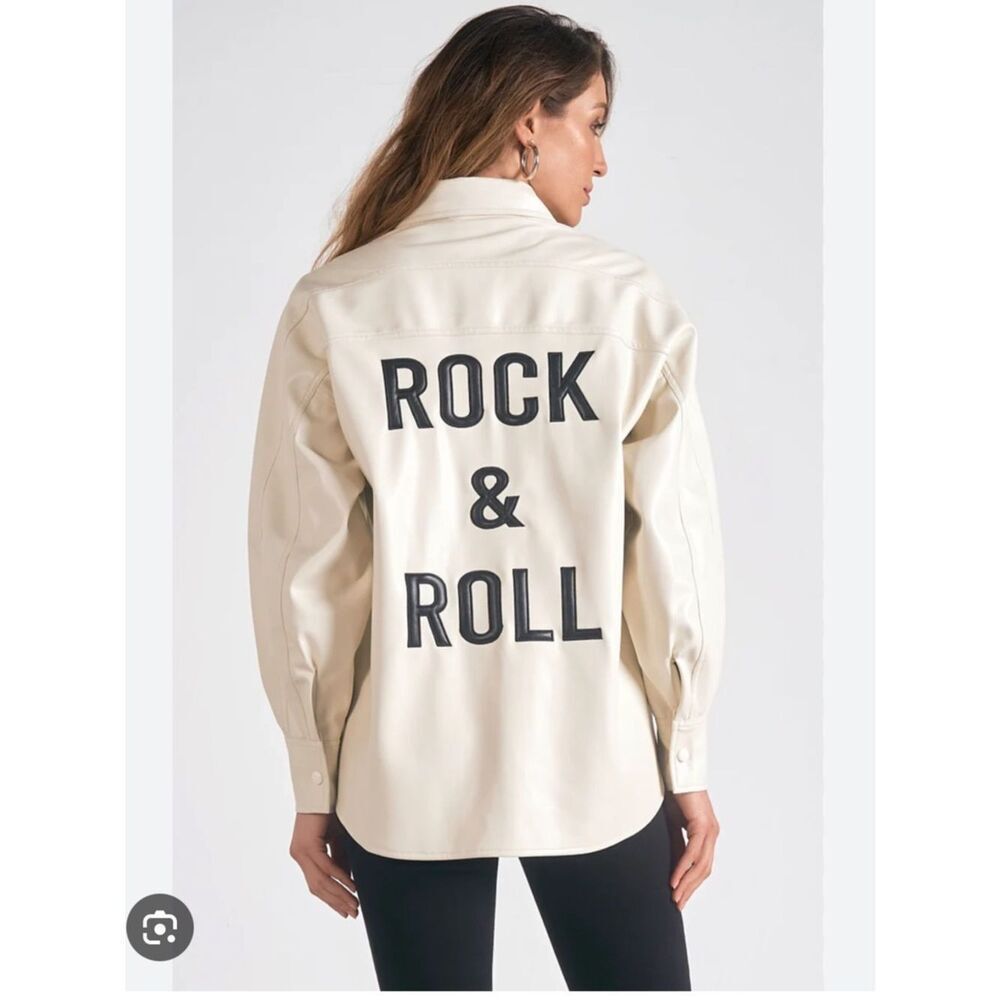 Elan ROCK & ROLL FAUX LEATHER JACKET NWT LARGE